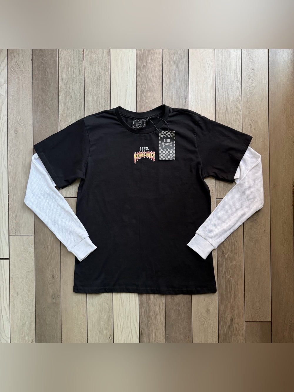 Rebel Vengeance 2-in-1 layered long-sleeve t-shirt